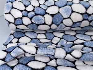 Koralfleece -  sten i blålige nuancer, meget blød